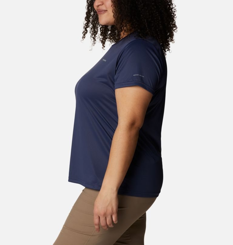 Tricouri Columbia Hike Scurte Sleeve Crew Dama Bleumarin | Plus Size TK1M098SA